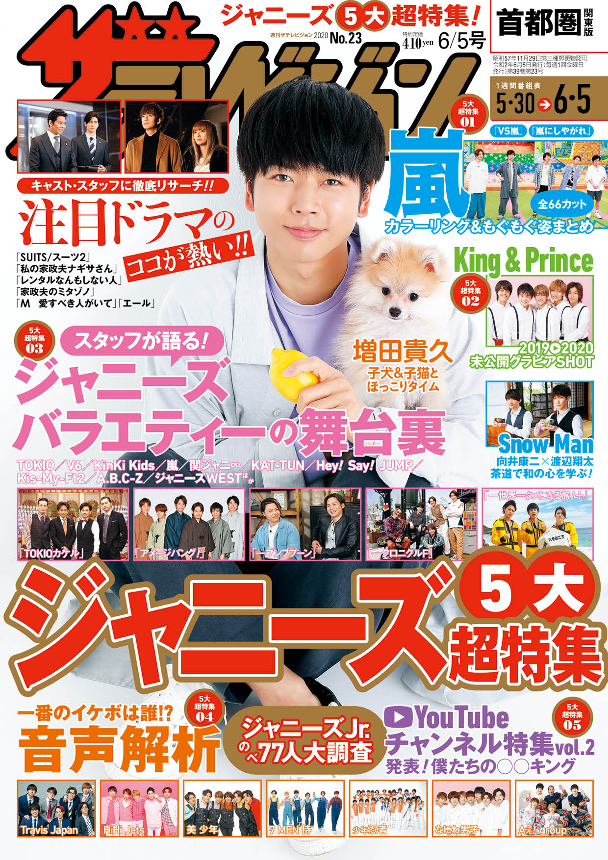 Newsの増田貴久が表紙 グラビアに登場 キュートな子犬と子猫と共演