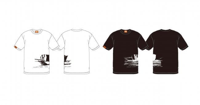 隈研吾展オリジナルTシャツ（ホワイト／ブラック）） （S〜XLサイズ）　各¥3,800（税込）
