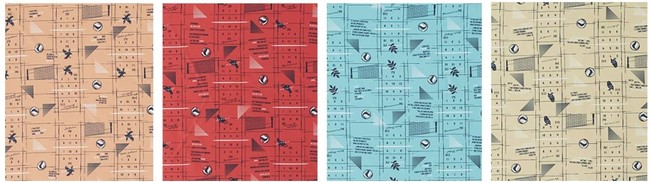 ▲左から烏野高校・音駒高校・青葉城西高校・梟谷学園高校をイメージした内装デザイン