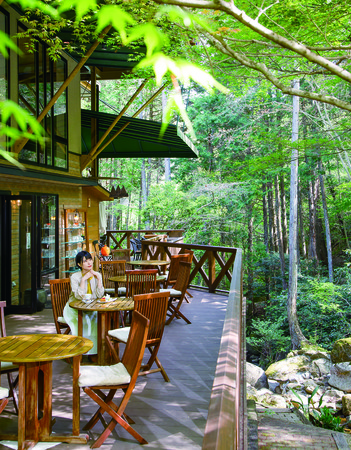 「オープンカフェ&ギャラリー Ryo-an」の敷地内は、ホタルが生息するほど清らかな小川も流れる
