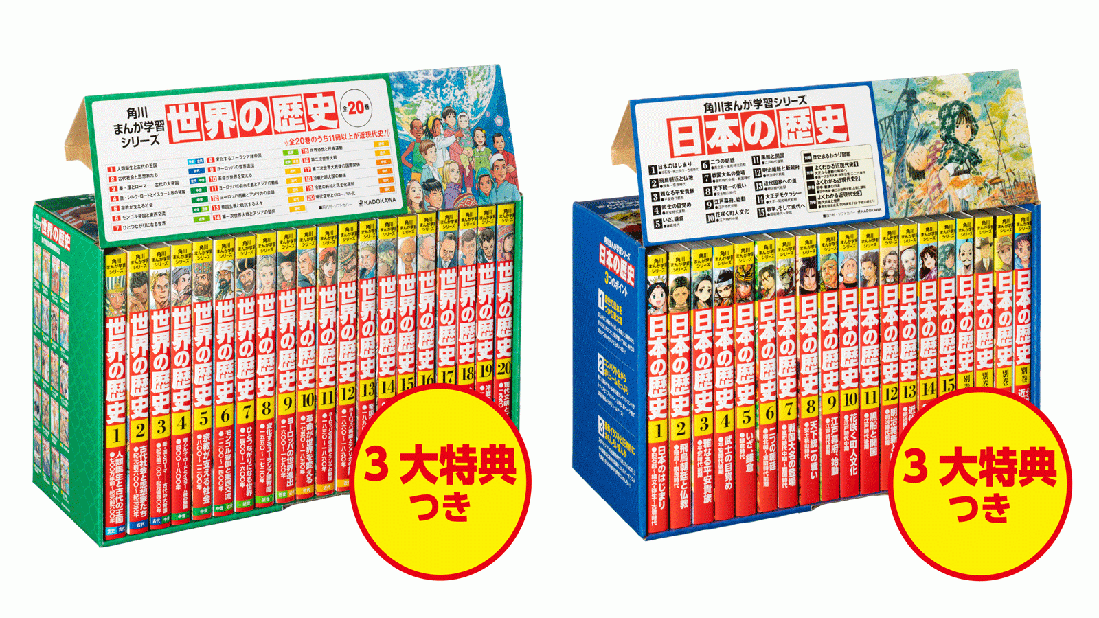 角川まんが学習シリーズ『世界の歴史』『日本の歴史』、2021年売上