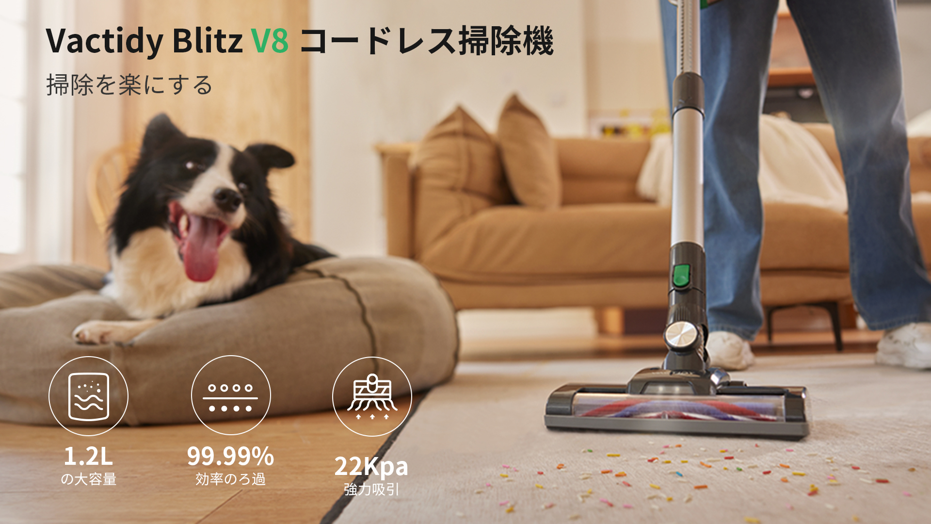 期間限定セール｜長期人気のVactidy V8掃除機 - 幅広いユーザーに最適