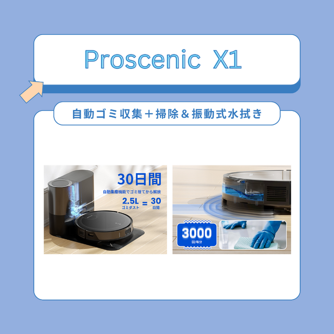 Proscenic X1 ロボット型クリーナー - 生活家電