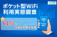【2025年10月】ポケット型WiFi利用実態調査、約6割が今後も利用を希望