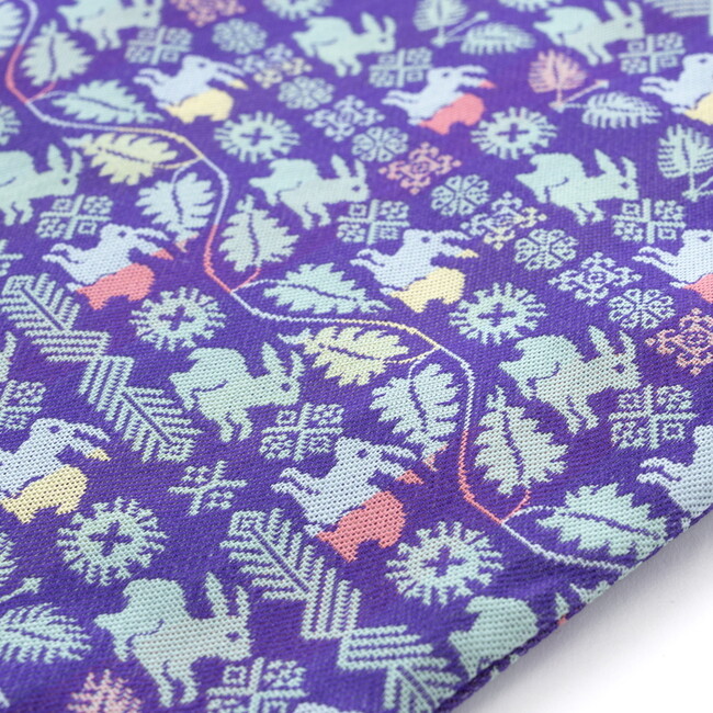 好評の干支新柄「スウェーデン花兎」を巾着にお仕立て