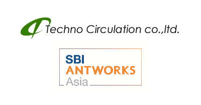 テクノサーキュレーションおよびSBI AntWorks Asiaのロゴ