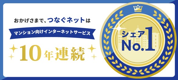 つなぐネットコミュニケーションズ 全戸一括型マンションISPシェア調査