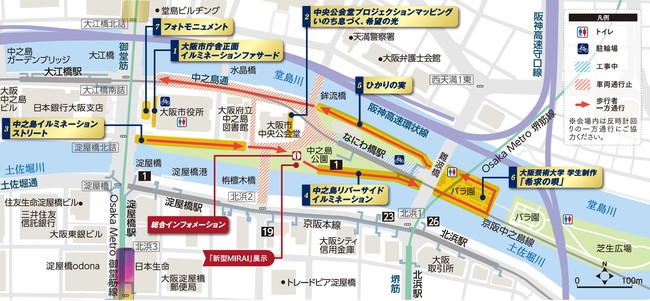 OSAKA光のルネサンス会場MAP