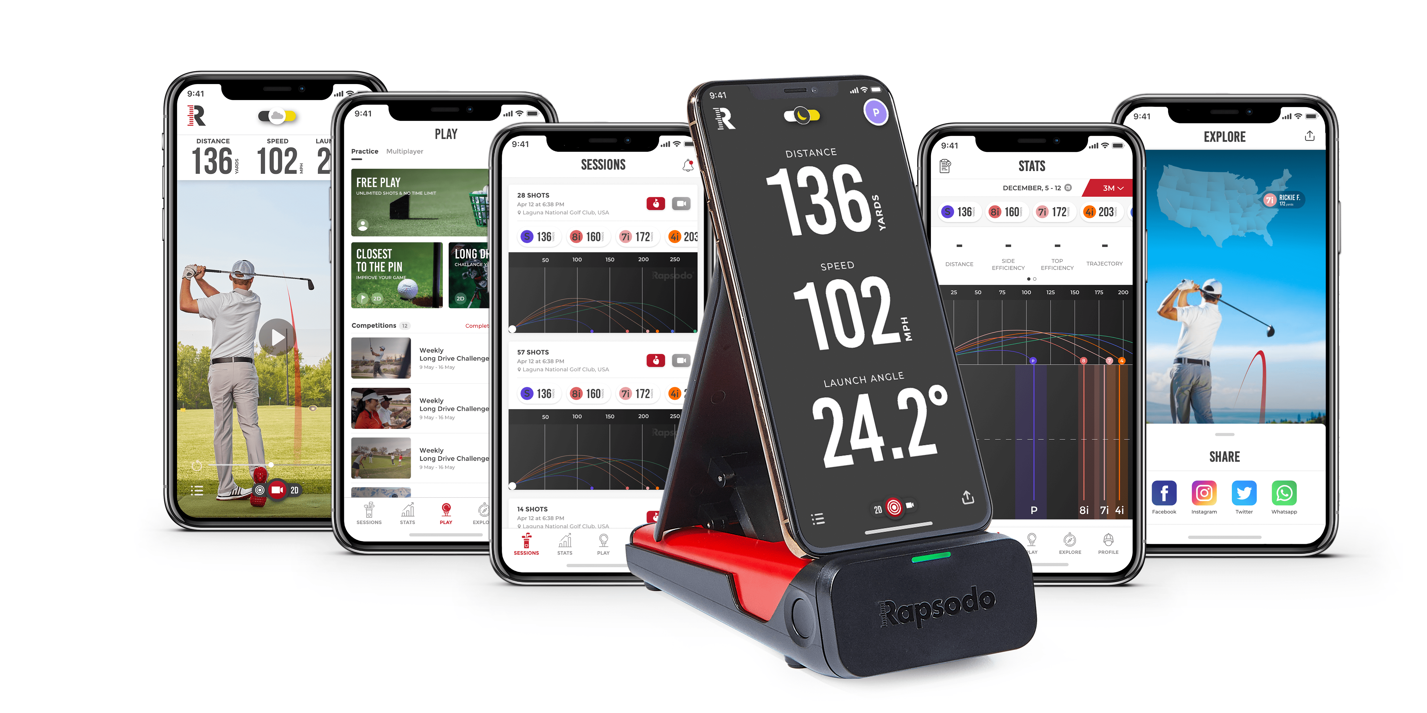 Rapsodo Mobile Launch Monitor 弾道測定分析機器-