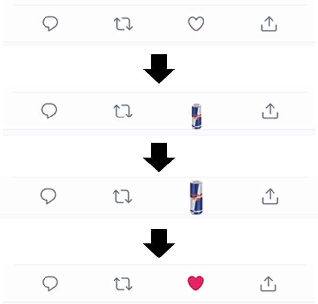 Twitterの いいね ボタンが12月1日限定でレッドブルの缶のイラストに レッドブル ジャパン株式会社のプレスリリース