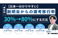 【日本一分かりやすい】説明会からの選考移行率 30%→80%にする方法