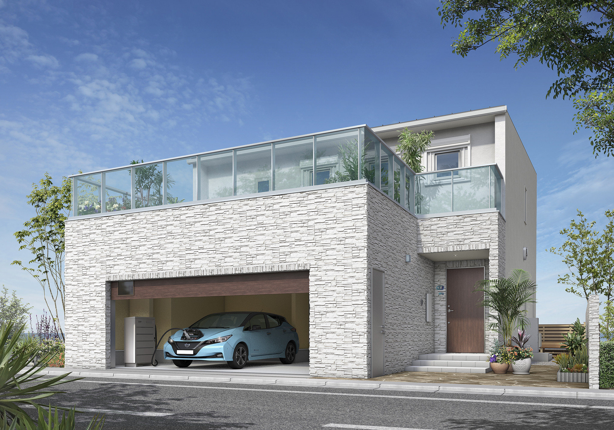50分の1，2階建て内外模型No.55『梅雨の晴れ間に』エネルギー