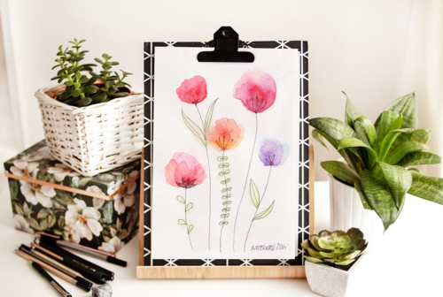 レッスン「カンタン♪きれいなお花を描いてみよう！」より