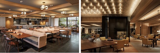 （写真左）「KYOTO BISTRO」 （写真右）「ザ リビングルーム」