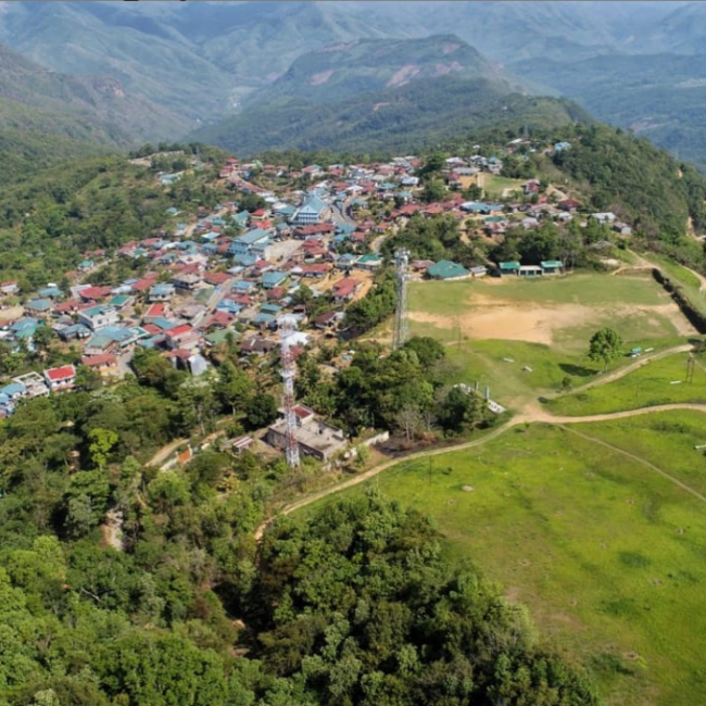 ミゾラム州の山岳地帯