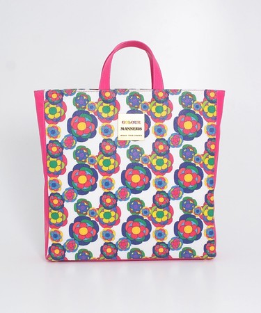 COLOUR MANNERS Square BAG (WHITE FLOWER)