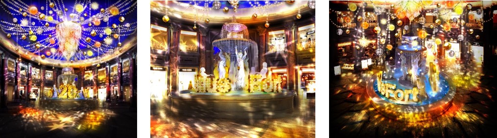 暖色のイルミネーションとミラーボールを使い、光と雪を表現「VenusFort Illumination 2019-2020 -Grateful Harmony-」