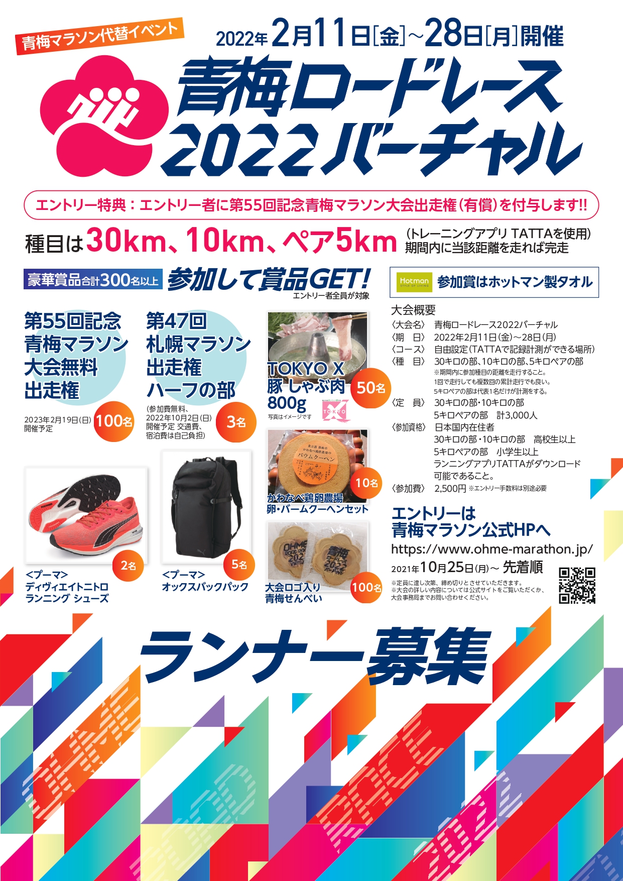 青梅ロードレース22バーチャル 来年2月11日 28日開催 10月25日よりエントリー開始 報知新聞社 株式会社報知新聞社のプレスリリース