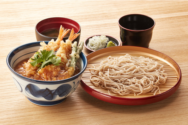 あんかけ海老天丼サービスセット（小そば）