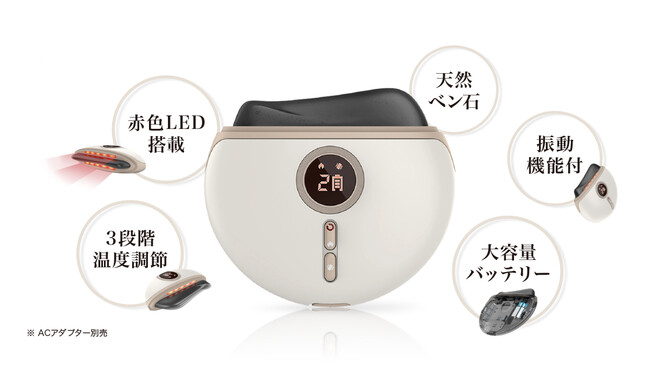 新発売＞天然のベン石の“Tech Love CaPo温感 かっさ”美顔器を発売