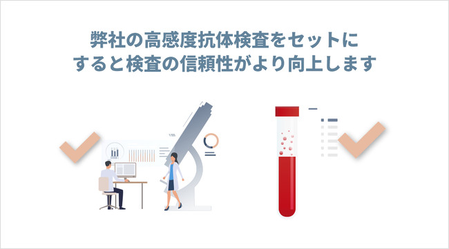 高感度抗体検査とセットで信頼性がさらに向上