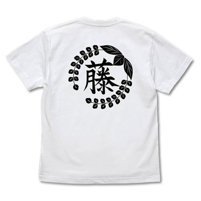 藤の花の家紋 Ｔシャツ／WHITE