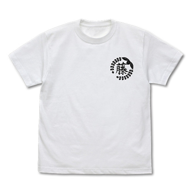 藤の花の家紋 Ｔシャツ／WHITE