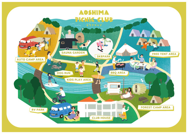 【宮崎こどものくにビルドアッププロジェクト始動から1年】AOSHIMA PICNIC CLUB キャンプエリアがグランドオープ ン