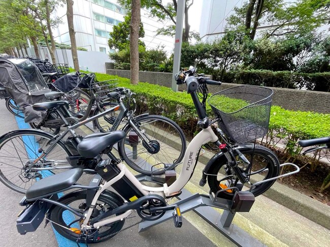自転車置き場にも駐輪可能