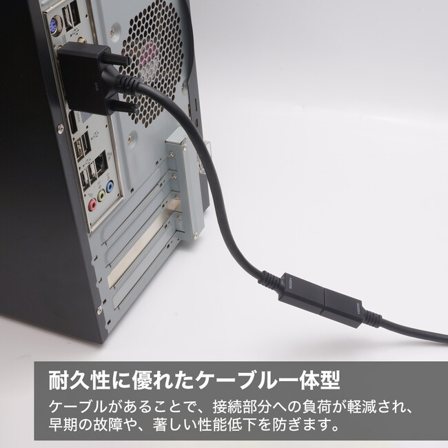 大きな取引 LargetreeLINDY Micro HDMI 2.0 18G光ファイバハイブリッドケーブル DVI変換コネクタ付 50m  型番:38324