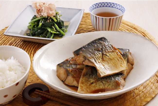 鯖の味噌煮／小松菜のおひたし