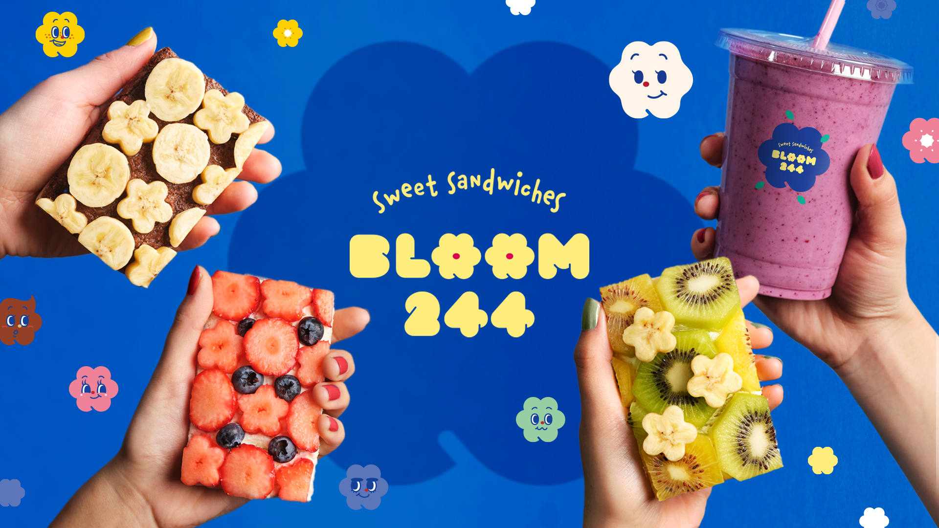 フルーツの花がのったケーキのようなサンドイッチ フルーツオープンサンド専門店 Bloom244 が新大久保 駅にオープン 株式会社misasaのプレスリリース