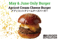 BURGER REVOLUTION KYOTO｜初夏を彩る5・6月限定メニュー『 アプリコットクリームチーズバーガー』発売