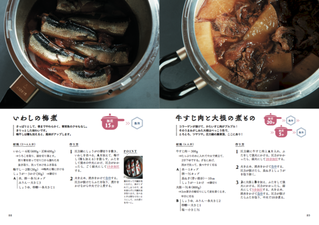 圧力鍋の決定版レシピ本】発売／加圧３分で、肉じゃがも味しみしみに 