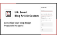 【海外向け】EC アプリ「UR: Smart Blog Article Custom」を、株式会社 UnReact がリリース