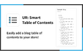 【海外向け】EC 拡張アプリ「UR: Smart Table of Contents」を、株式会社 UnReact がリリース