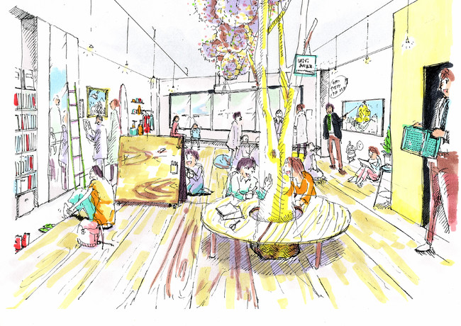 コンセプトは街の子ども部屋。教室は3月中に完成予定です。