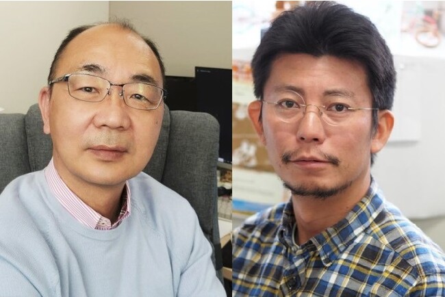 馬建鋒教授と山地直樹准教授（右）