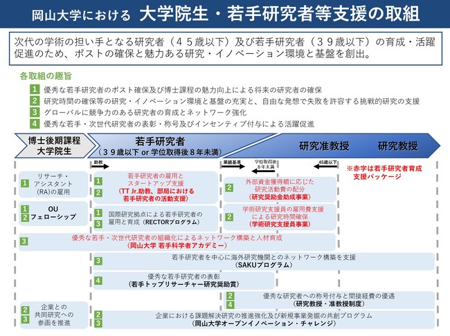 【参考】岡山大学における大学院生・若手研究者等支援の取組例 【参考】岡山大学における大学院生・若手研究者等支援の取組例