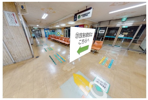通路に浮かぶ、案内図(サンプル) 通路に浮かぶ、案内図(サンプル)