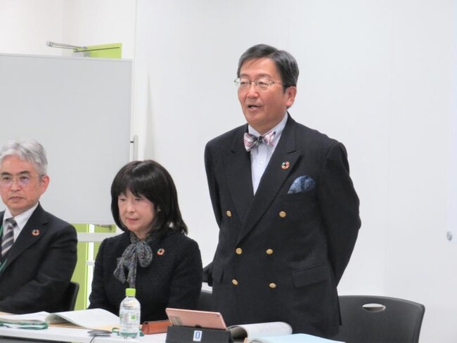 開会あいさつをする那須保友学長 開会あいさつをする那須保友学長