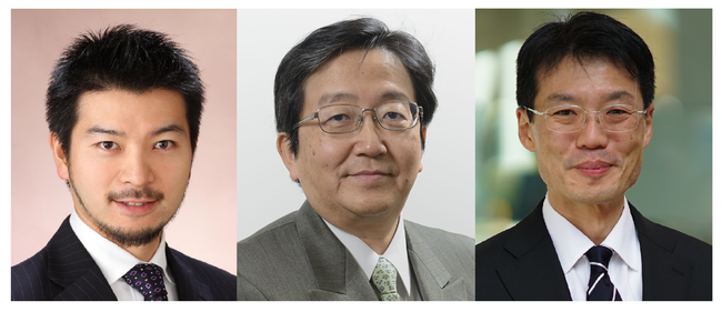（登壇順に左より）冨田秀太准教授、那須保友理事・副学長、平沢晃教授