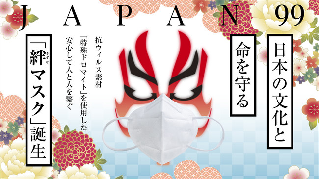 日本の伝統文化 歌舞伎 に使用される 隈取 くまどり という化粧をモチーフにデザインした マクアケ Japan99 絆 きずな プロジェクト 7月15日開始 a ブロス 株式会社のプレスリリース