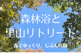 【相模原市】森でゆっくり、じぶん時間「森林浴と里山リトリート」参加者募集中!