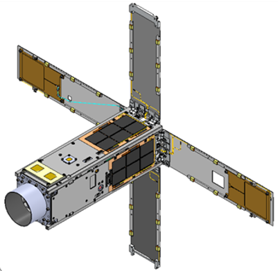 超小型衛星TIRSAT（パドル展開後）画像：セーレン株式会社提供
