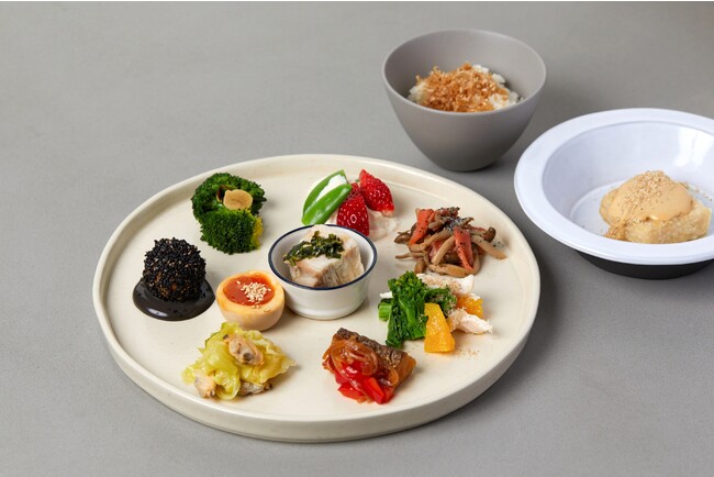 goma to プレート(揚げごま豆腐、マグロ節ふりかけご飯 set) 1,800円 goma to プレート(揚げごま豆腐、マグロ節ふりかけご飯 set) 1,800円