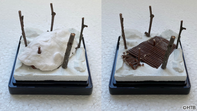 爪楊枝ハウス『雪でつぶれた水曜どうでしょうハウス』(C)HTB 爪楊枝ハウス『雪でつぶれた水曜どうでしょうハウス』(C)HTB