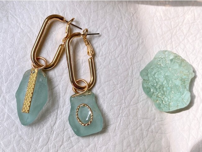 シーグラスを使ったアクセアリー シーグラスを使ったアクセアリー