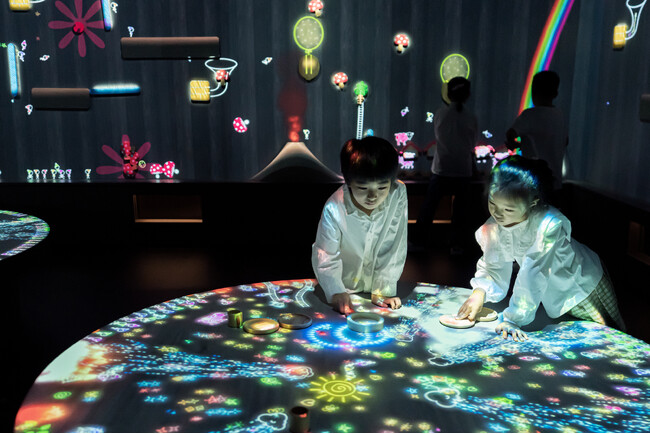 チームラボ《こびとが住まうテーブル》Courtesy teamLab Massless, Beijing (C) チームラボ