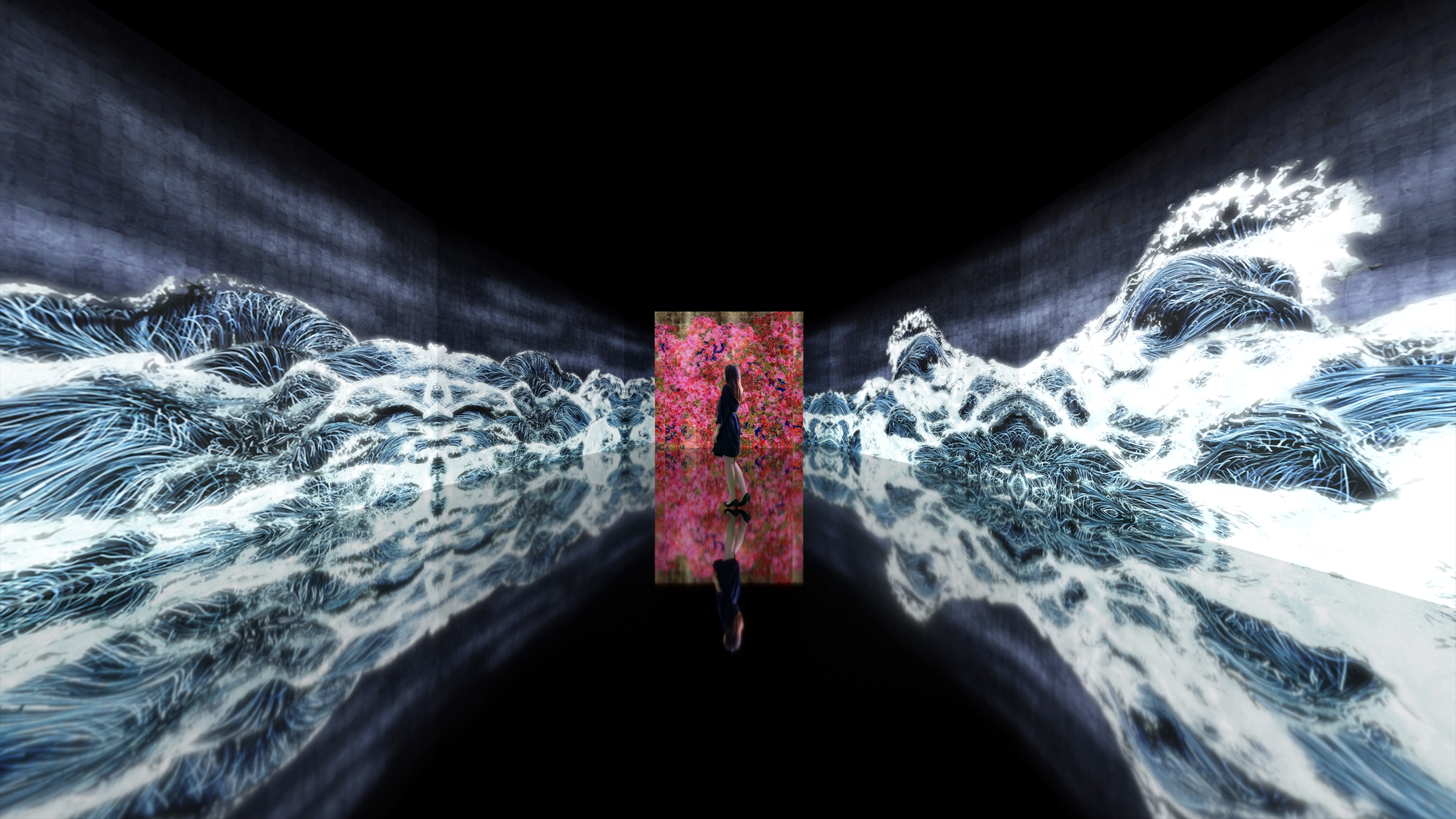 チームラボ 金沢21世紀美術館で個展 チームラボ 永遠の海に浮かぶ無常の花 19年8月9日 金 から9月1日 日 まで チームラボのプレスリリース